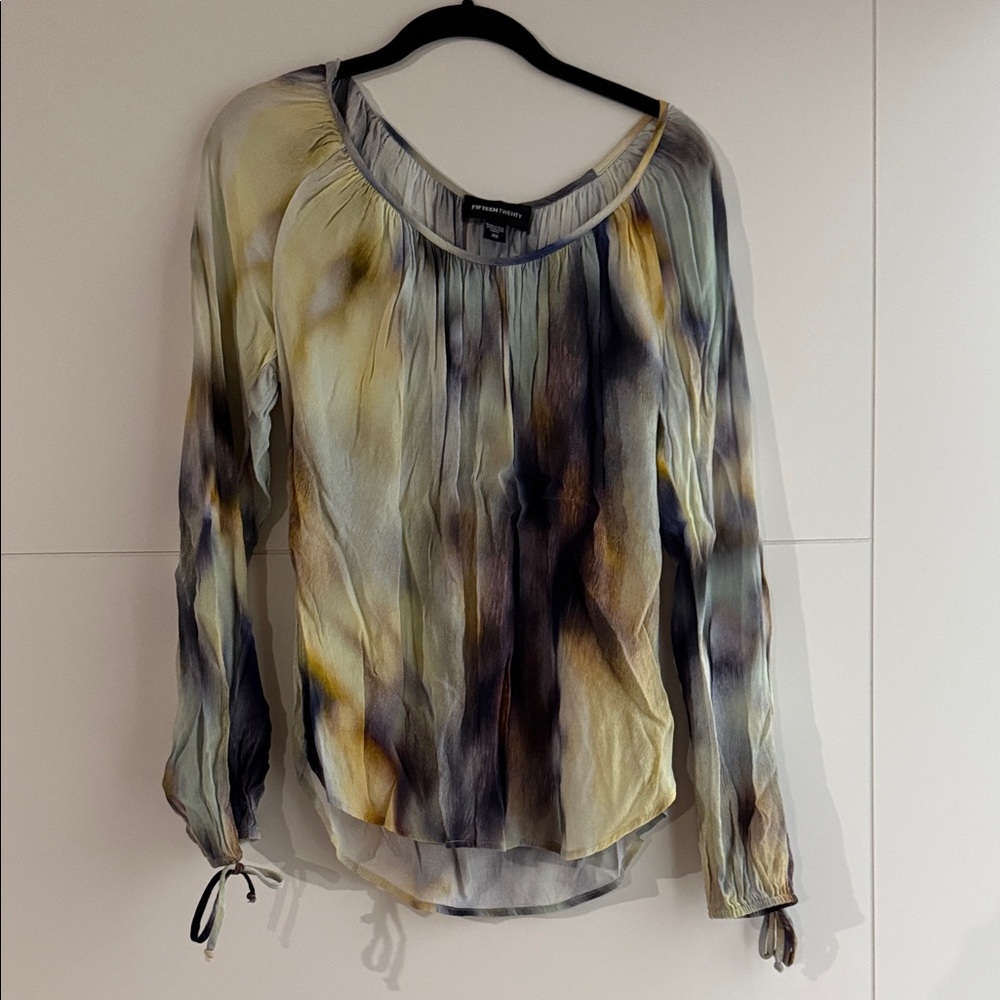 Fifteen Twenty Multicolor Tie-Dye Blouse